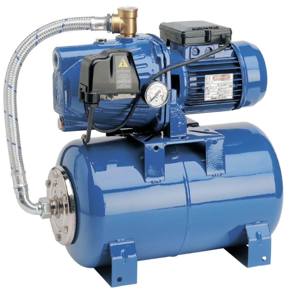 Sistema hidróforo Speroni Marina CAM 100/25 25L – potencia 750 W, altura 46 m, caudal 60 L/min | Hidróforo | Bombas de água |